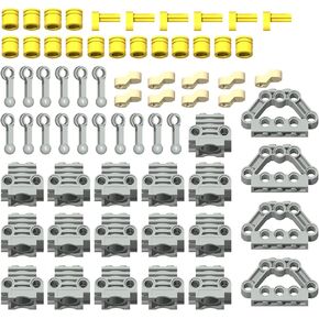 67pcs مجموعة محرك الأجزاء الفنية - تشمل أسطوانة ، مكبس ، قضيب التوصيل ، كتلة موصل الدبوس ، مركز العمود المرفقي والعمود المرفقي - متوافق مع مجموعات بناء التكنولوجيا MOC