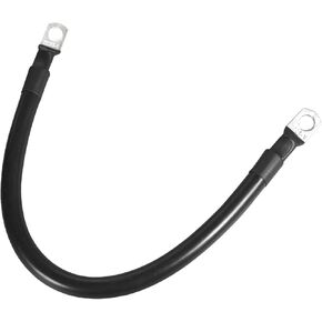 4 AWG Battery Cable with Terminals, 24" Pure Copper Power Inverter Cables for Solar Application, Vehicle, RV, Car. (5/16" Lug, Red)