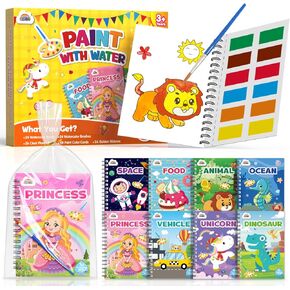 ZMLM 24 Water Coloring Books for Kids Party Favors - Bulk Mini Coloring Books for Ages 4-8,Small Easter Basket Stuffers for Toddlers Crafts Classroom Birthday Valentines Day Gifts Goodie Bag Stuffers