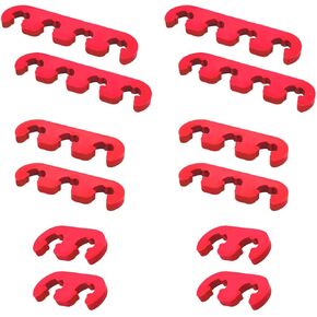 12PCS Spark Plug Wire Separator, 7mm 8mm 8.5mm 8.8mm Ignition Wire Separators Holder, Car Engine Spark Plug Wire Loom Divider Kit for Truck SUV RV, Car Accessories (Black)