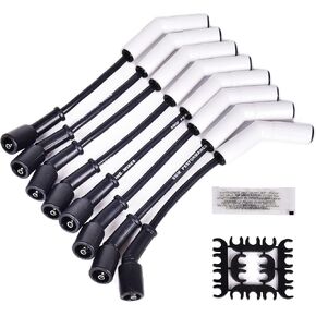RLP Spark Plug Wire Set Accel 9070C Extreme 9000 Ceramic Boot Compatible with LS Terminals LS3 LS4 LS7