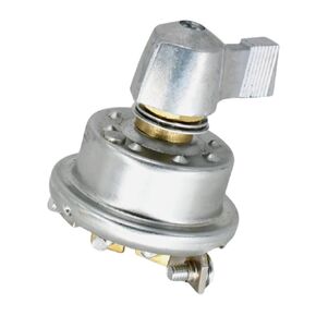 Rotary Switch SW710 50 Amp 12V Forward Reverse, Silver, 3 Positions, ON-OFF-ON Operation, Compatible with Buyers, Donovan, Mountain Tarp, etc.
