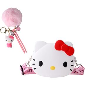 2-piece Kawaii Crossbody Bag, Cute Purse for Girls,Tote Bag with Zipper,Cute Backpack Mini,Wallet for Girls Women,Handbag Coin Purse
