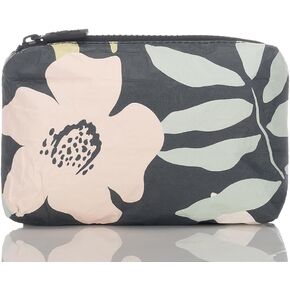 ALOHA Collection Mini Flora Pouch in Eve, Lightweight, Packable & Splash-Proof - Durable, Washable, & Reusable Makeup Pouch for Cosmetics. Keeps Essentials Organized. Easy to Clean. (6" x 3.75")
