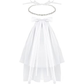 First Communion Veil Rhinestone Flower Crown Communion Costume Accessories