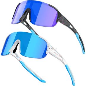 IKTOD 2Pack Youth Baseball Kids Sunglasses for 4-16 Boys Girls Softball Cycling Glasses UV400 حماية نظارات رياضية