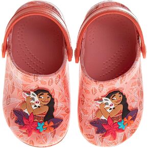 josmo Kids Moana Clog Sandal Slid-on Slides for Girls-Moana and Pua مغلقان من أجل إصبع القدم مع الخلفية (الأحجام 5-10 صغار / 11-12 أطفال صغار)