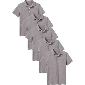 Galaxy by Harvic 5 pack School Uniform polo tshirt for Little Boys & Big Boys