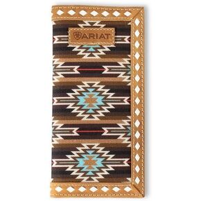 ARIAT Youth Rodeo Southwest Diamond Lace Wallet, Brown