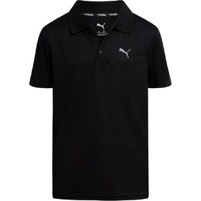 PUMA Boys Polo Shirt - Dry Fit Performance Button Closure Collared Short Sleeve Golf Polo Shirts for Boys (Sizes: 8-20)