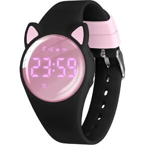 Kids Digital Watches for Girls Boys, Sports Watch with Fitness Tracker, Pedometer, Alarm Clocks, Stopwatch, No App Needed & Waterproof Kids Watch, Gift for Teens Girls Boys Ages 5-14