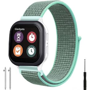 Replacement Kids Band for Gizmo Watch, Breathable Hook Loop Nylon Strap Watch Band with Quick Release Pins Compatible with Verizon Gizmo Watch 2/1
