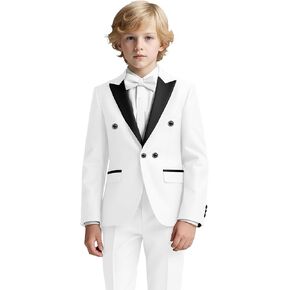 Mage Male Boy'tuxedo Set Peak Lapel Wedding Prom Prom Slim Fit Teens Suit Suit in Kuwait