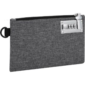 أكياس الأمير المال مع Zipper ، 5 × 8 بوصات ، حقيبة المال ، حقيبة نقدية ، أكياس بنك محفظة عملة مع سوستة للسفر ، النقد ، المجوهرات ، جوازات السفر ، بطاقات الائتمان - أسود