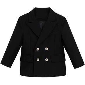 Boys Formal Blazer School Jacket Plus Size Button Sport Coats for Kids Outwear Dinner Party