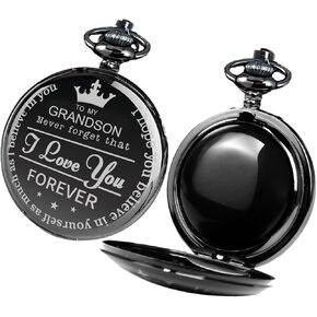 Grandson Gifts Black Obsidian Engraved Case Unique and Great Gift for Grandson from Grandpa or Grandma