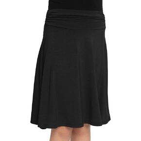 STRETCH IS COMFORT Youth Girl’s Flowy Knee & Ankle Length Skirt with Ruched Waistband | Soft and Lightweight | XS–16