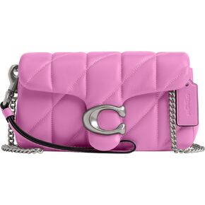 Coach Quilted Pillow Leather Tabby Wristlet with Chain, LH/Fuschia