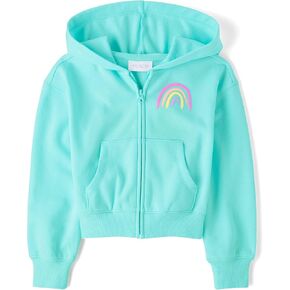 The Children's Place Girls's Long Sleeve Fleece Fleece Royded stup up