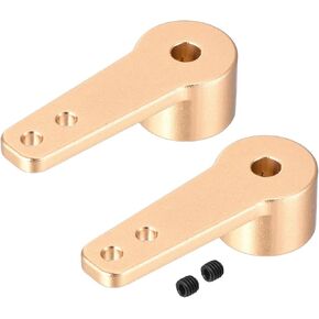 Meccanixity 2 PCS الألومنيوم سيرفو بوق ذراع التوجيه الفردي 3.1 مم معرف الذهب المناسب لسيارة RC/قارب/طائرات/طائرات DIY مع مسامير 2pcs