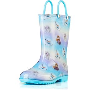 Disney Frozen 2 Girls 'Anna ، Elsa & Olaf PVC Prots Boots مع مقابض سهلة-