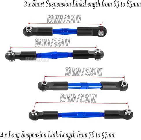RC Turnbuckles Camber Links ترقيات أجزاء لـ ECX 1/10 2WD RUCKUS AX BRUTUS CIRCUIN in Saudi Arabia