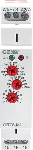GRT8 M1 Multifunction Time Relay ، Igeyapa 16a Delay on Off AC DC 12-240V مع 10 خيارات وظيفة مرحل التتابع Rail Railays من نطاق تأخير الوقت الواسع لمدة 0.1S-10 Days in Kuwait