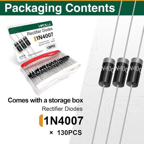 80Pcs 1N5408 Diodes 3A 1000V, High-Power Rectifier for Motor Drives and Welding Equipment in Kuwait