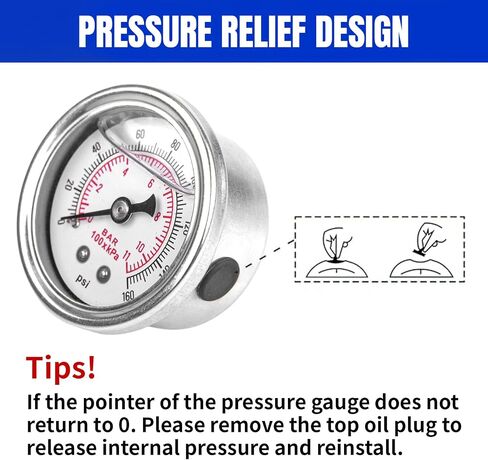 0-15 PSI مقياس ضغط الوقود ، 1.5 "Dial أسود ، 1/8" مركز الظهر NPT ، مملوءة السائل الجليسرين ، 304 حالة من الفولاذ المقاوم للصدأ ، مقياس الضغط المنخفض المضمسي ، لاختبار ضغط هواء الماء الزيت in Kuwait