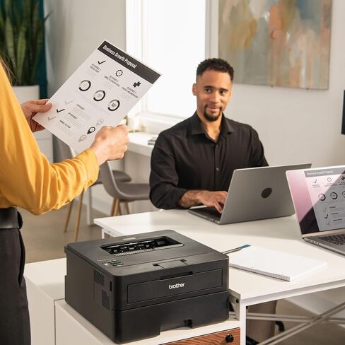 Brother HL-L2460DW Wireless Compact Monochrome Laser Printer with Duplex, Mobile Printing, Black & White Output | Includes Refresh Subscription Trial(1), (Renewed Premium) in Kuwait