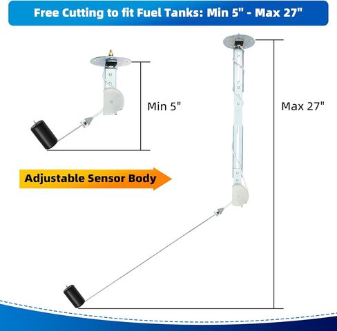 0-90 ohm Fuel Sending Unit 5"-27"(125mm-680mm) Boat Fuel Tank Level Sender Water Gauge for Marine AUTO Car Truck in Kuwait