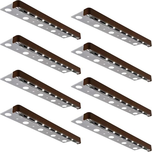 LEONLITE 8-Pack Classic Series 7 Inch LED Hardscape Lighting, Retaining Wall Lights, LED Landscape Lighting, 12V Paver Light Low Voltage, 1.5W Outdoor Step Lights, 2700K Soft White, ETL in Kuwait