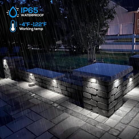 LEONLITE 8-Pack Classic Series 7 Inch LED Hardscape Lighting, Retaining Wall Lights, LED Landscape Lighting, 12V Paver Light Low Voltage, 1.5W Outdoor Step Lights, 2700K Soft White, ETL in Kuwait