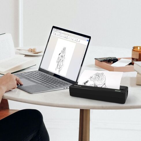 Rongta Portable-Printer Inkless for Travel, 300 DPI Small Wireless Bluetooth Thermal Printer for Home Use, Compatible with Android,iOS & Laptop,Support 8.5" X 11" US Letter&Legal A4 in Kuwait