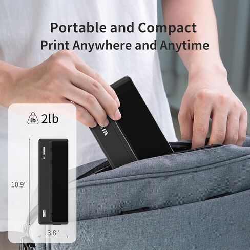 Rongta Portable-Printer Inkless for Travel, 300 DPI Small Wireless Bluetooth Thermal Printer for Home Use, Compatible with Android,iOS & Laptop,Support 8.5" X 11" US Letter&Legal A4 in Kuwait