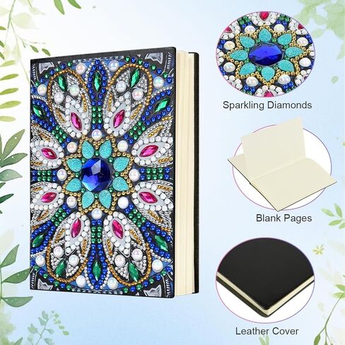 Auauy 2 Diamond Art Notebook ، A5 Animal Blank Notebook Craft Kits للأطفال الذين تتراوح أعمارهم بين 6-8-9-10 ، هدايا أعياد الميلاد لـ 5 7 11 12 سنة ، فتيات ، فني الدائرات الفنية مجموعة الفنون ومجموعات الحرف اليدوية للأطفال in Saudi Arabia
