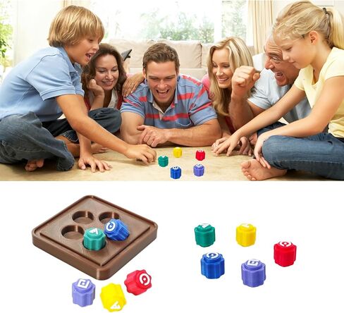 Gonggi Korean Game Stone Set,Traditional Korean Tossing Stone Game, Squid Gong Gi Game, Korean Gonggi Game Jack Stone Pebbles Set (BrownBase, 5Stone+1Base) in Saudi Arabia