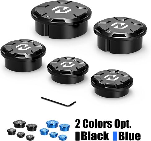 5pcs Swingarm Pivot Caps Clofs Rocker Arm Caps Aluminium Black متوافق مع Suzuki DR650S 1996-2024 ، DR650SE 1996-2024 in Kuwait