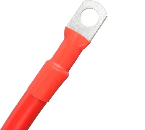 4 كابل بطارية AWG مع المحطات ، 24 "كبلات العاكس النحاس النحوي لتطبيق الطاقة الشمسية ، مركبة ، RV ، السيارة. (5/16" العروة ، أحمر) in Kuwait