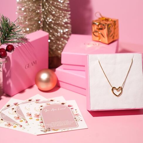 Sweet 16 Gifts for Girls for Gold Plated Heart Necklace 16 Year Old Girl Birthday Gifts Adjustable Length 16th Birthday Gifts for Girls Ideas for Trendy in Saudi Arabia