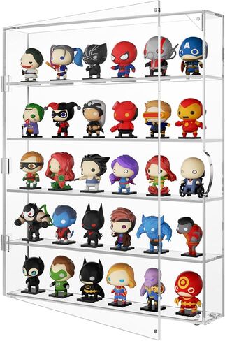 علبة عرض Niubee Acrylic ، علبة عرض واضحة لأرقام Pof Funko ، مربع خزانة عرض مقاوم للغبار على سطح المكتب للمقتنيات ، الصخور ، البلورات ، ألعاب صغيرة ، Amiibo (2 مستويات in Kuwait