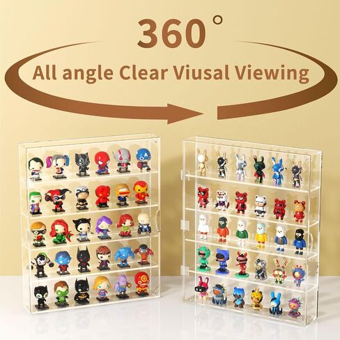علبة عرض Niubee Acrylic ، علبة عرض واضحة لأرقام Pof Funko ، مربع خزانة عرض مقاوم للغبار على سطح المكتب للمقتنيات ، الصخور ، البلورات ، ألعاب صغيرة ، Amiibo (2 مستويات in Kuwait