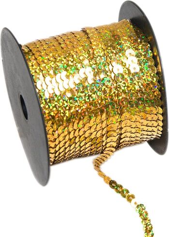 100 Yards Flat Round Sequin Trim String,6 mm Red Sequin Trim Glitter Sequin Ribbon Metallic Trim Strand for Crafts Sewing Wedding Dress Clothes Party Embellish in Saudi Arabia