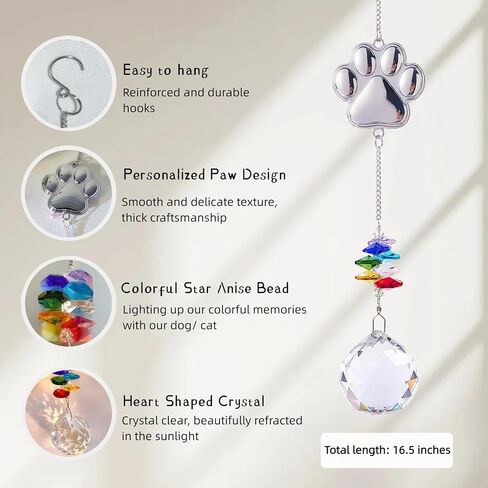 الهدايا التذكارية للحيوانات الأليفة Crystal Suncatcher: هدايا تذكارية للكلاب ، وفقدان هدية تعاطف الكلاب ، زخرفة الفجيعة للحيوانات الأليفة في ذكرى ذكاء شكل الكلاب للكلاب الجرو الموفرة للذكرى (القلب) in Saudi Arabia