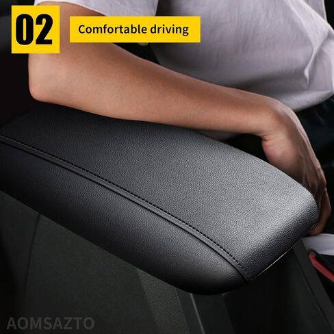 AOMSAZTO Armrest Covers for Hyundai 2015-2019 Sonata Black Console Pad for Sonata in Saudi Arabia