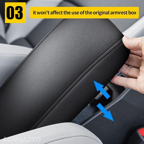 AOMSAZTO Armrest Covers for Hyundai 2015-2019 Sonata Black Console Pad for Sonata in Saudi Arabia