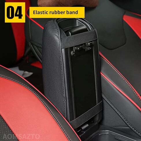 AOMSAZTO Armrest Covers for Hyundai 2015-2019 Sonata Black Console Pad for Sonata in Saudi Arabia