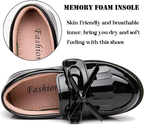 Girl's British Style School Uniform Shoes Princess Performance Oxford Shoes in Saudi Arabia