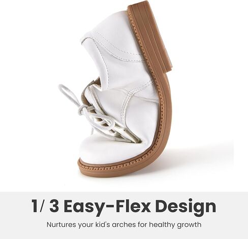 Boys Girls Dress Shoes Toddler Little Big Kid Oxford Shoes PU Leather School Uniform Wedding Loafer Flats White Baby Black Brown Lace-Up Casual Comfort Classic Formal Slip-On Walking Outdoor Party in Kuwait