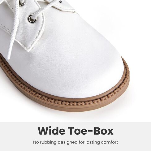 Boys Girls Dress Shoes Toddler Little Big Kid Oxford Shoes PU Leather School Uniform Wedding Loafer Flats White Baby Black Brown Lace-Up Casual Comfort Classic Formal Slip-On Walking Outdoor Party in Kuwait